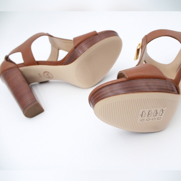 Michael Kors Leather Sandal, Saddle Brown (Size 7.5M, NWT) - Picture 6 of 9